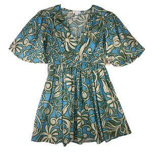 Sincerely Jules Womens Floral Print Mini Dress Large